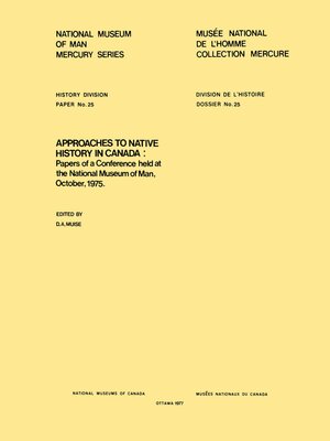 cover image of Approaches to Native History in Canada
